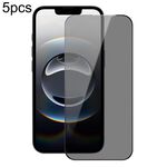 Per iPhone 16e 5 pezzi DUX DUCIS 0,33 mm 9H pellicola in vetro temperato anti-spia HD in alluminio ad alta resistenza