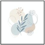 Dipinto decorativo di foglie fresche con cornice PS, stampa su richiesta, dimensioni: 30x30 cm