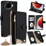 Per Tecno Camon 30 Pro Crossbody Chain Fishtail Litchi Custodia per telefono in pelle (nero)