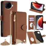 Per Tecno Camon 30 Pro Crossbody Chain Fishtail Litchi Custodia in pelle per telefono (marrone)