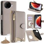 Per Tecno Camon 30 Pro Crossbody Chain Fishtail Litchi Custodia in pelle per telefono (grigio)