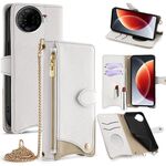 Per Tecno Camon 30 Pro Crossbody Chain Fishtail Litchi Custodia per telefono in pelle (bianco)