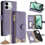 Per vivo iQOO Z9x Crossbody Chain Fishtail Litchi Custodia in pelle per telefono (viola)