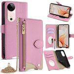 Per vivo S19 Crossbody Chain Fishtail Litchi Custodia per telefono in pelle (rosa)