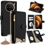 Per vivo X100 Crossbody Chain Fishtail Litchi Custodia per telefono in pelle (nero)