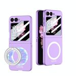 Per Samsung Galaxy Z Flip6 GKK Custodia per telefono ultrasottile MagSafe a copertura totale (viola)
