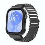 Per Huawei Watch Fit3 Cinturino per orologio con struttura in metallo a catena cava (nero)