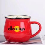 Tazza per acqua con pancia grande in ceramica stampata Cilokikus Stampa su richiesta (rosso)
