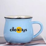 Tazza da acqua con pancia grande in ceramica stampata Cilokikus Stampa su richiesta (azzurro cielo)