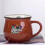 Tazza per acqua con stampa graffiti in ceramica, grande pancia, stampa su richiesta (caffè)