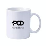 Tazza da latte in ceramica bianca semplice stampata POD Tazza da acqua Stampa su richiesta