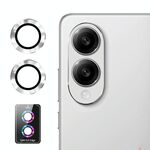 Per Samsung Galaxy S25 Edge ENKAY Hat-Prince 9H Obiettivo della fotocamera posteriore Pellicola in vetro temperato in lega di alluminio (argento)
