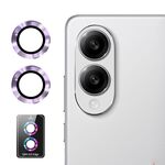 Per Samsung Galaxy S25 Edge ENKAY Hat-Prince 9H Pellicola in vetro temperato per obiettivo della fotocamera posteriore in lega di alluminio (viola chiaro)