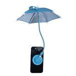 Ombrello magnetico mini impermeabile parasole con anello per dito (blu)