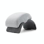 Cuscino pieghevole per ufficio, cuscino portatile per dormire, colore: schiuma grigio chiaro