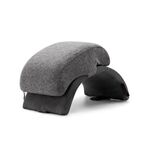 Cuscino pieghevole per ufficio, cuscino portatile per dormire, colore: schiuma grigio scuro