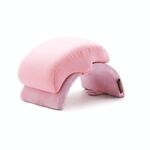 Cuscino pieghevole per ufficio, cuscino portatile per dormire, colore: L, schiuma rosa