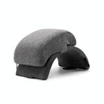 Cuscino pieghevole per ufficio, cuscino portatile per dormire, colore: L schiuma grigio scuro