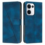 Per OPPO Reno13 5G Global Dream Triangle Custodia in pelle con cordino (blu)