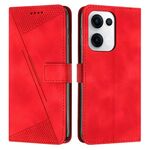 Per OPPO Reno13 5G Global Dream Triangle Custodia in pelle con cordino (rosso)