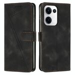 Per OPPO Reno13 5G Global Dream Triangle Custodia in pelle con cordino (nero)