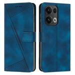 Per OPPO Reno13 Pro Global Dream Triangle Custodia in pelle per telefono con cordino (blu)
