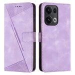 Per OPPO Reno13 Pro Global Dream Triangle Custodia in pelle per telefono con cordino (viola)