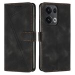 Per OPPO Reno13 Pro Global Dream Triangle Custodia in pelle con cordino (nero)