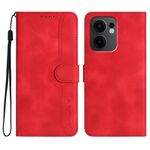 Per OPPO Reno13 F 4G / 5G Custodia in pelle con motivo a cuore (rosso)