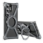 Per Samsung Galaxy S24 Ultra 5G Custodia per telefono antiurto con airbag magnetico MagSafe in lega di titanio (grigio)
