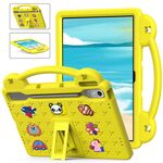 Per Lenovo Xiaoxin Pad Pro 12.7 2025 Custodia per tablet antiurto in EVA con supporto per bambini (giallo)