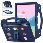 Per Lenovo Xiaoxin Pad Pro 12.7 2025 Custodia per tablet antiurto in EVA con supporto per bambini (blu navy)
