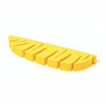 Porta spazzolino da denti da bagno autoadesivo a parete a forma di foglia (giallo)