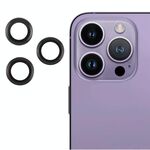 Per iPhone 16 Pro / 16 Pro Max Copertura della fotocamera posteriore Pellicola per obiettivo in vetro temperato 9H (nero)