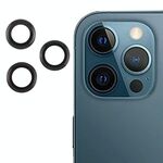 Per iPhone 12 Pro Max Cover per fotocamera posteriore Pellicola per obiettivo in vetro temperato 9H (nero)