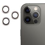 Per iPhone 12 Pro Cover per fotocamera posteriore Pellicola per obiettivo in vetro temperato 9H (argento)
