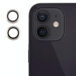 Per iPhone 12 Cover per fotocamera posteriore Pellicola per obiettivo in vetro temperato 9H (argento)