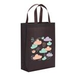Borsa in tessuto non tessuto stampato con nuvole, stampa su richiesta, dimensioni: 35x25x10 cm (caffè)