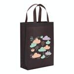 Borsa in tessuto non tessuto stampato con nuvole, stampa su richiesta, dimensioni: 38x30x10 cm (caffè)