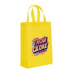 Borsa in tessuto non tessuto stampato con alfabeto arancione, stampa su richiesta, dimensioni: 41x35x12 cm (giallo)