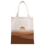 Borsa in tela stampata tramonto su richiesta, dimensioni: 25x20 cm (beige)