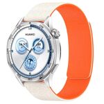 Cinturino magnetico per orologio in silicone effetto legno nuvola da 20 mm (arancione chiaro)
