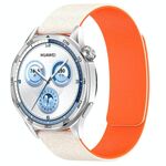 Per Huawei Watch GT5 Pro 42mm Cloud Wood Grana 18mm Cinturino Magnetico in Silicone (Arancione Starlight)