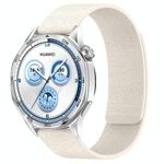 Per Huawei Watch GT5 Pro 42mm Cloud Wood Grana 18mm Cinturino Magnetico in Silicone (Starlight)