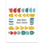 Stampa decorativa su tela senza cornice EPSON Inkjet 320g River Fish, su richiesta, dimensioni: 15x20 cm