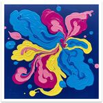 Stampa su tela decorativa a getto d'inchiostro EPSON 320g senza cornice, farfalla, su richiesta, dimensioni: 80x80 cm