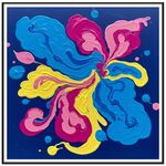 Dipinto decorativo a forma di farfalla con cornice PS, stampa su richiesta, dimensioni: 70x70 cm