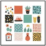 Quadro decorativo a griglia con cornice PS Stampa su richiesta, dimensioni: 40x40 cm