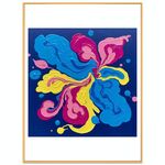 Dipinto decorativo a forma di farfalla con cornice in lega di alluminio, stampa su richiesta, dimensioni: 15x20 cm
