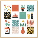 Quadro decorativo a griglia con cornice in lega di alluminio, stampa su richiesta, dimensioni: 40x40 cm